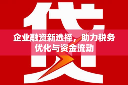 铜陵企业融资新选择，助力税务优化与资金流动