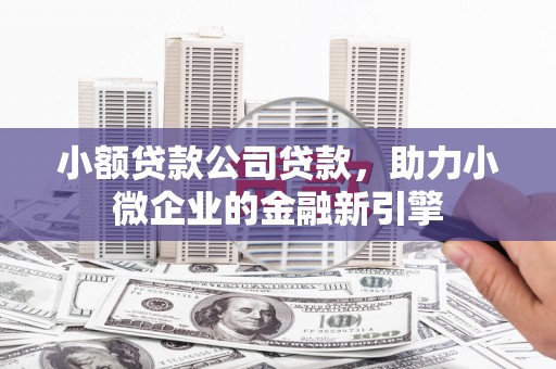 铜陵小额贷款公司贷款，助力小微企业的金融新引擎