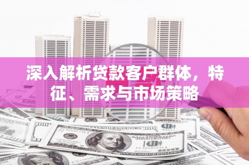 铜陵深入解析贷款客户群体，特征、需求与市场策略
