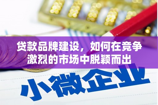 铜陵贷款品牌建设，如何在竞争激烈的市场中脱颖而出