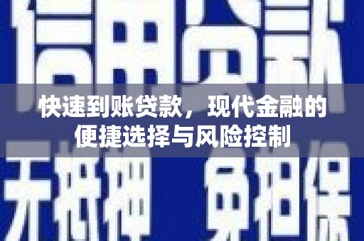 铜陵快速到账贷款，现代金融的便捷选择与风险控制