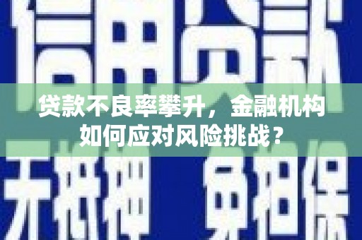 铜陵贷款不良率攀升，金融机构如何应对风险挑战？