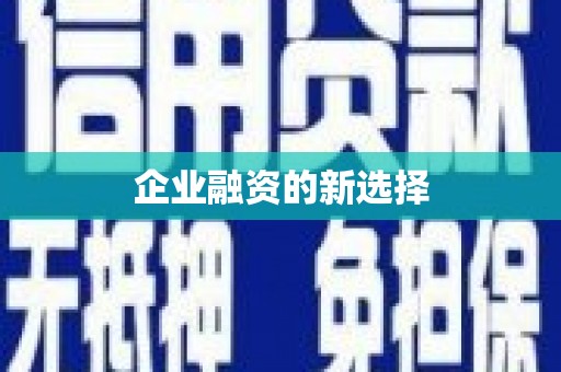 铜陵企业融资的新选择