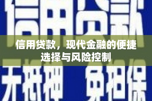 铜陵信用贷款，现代金融的便捷选择与风险控制