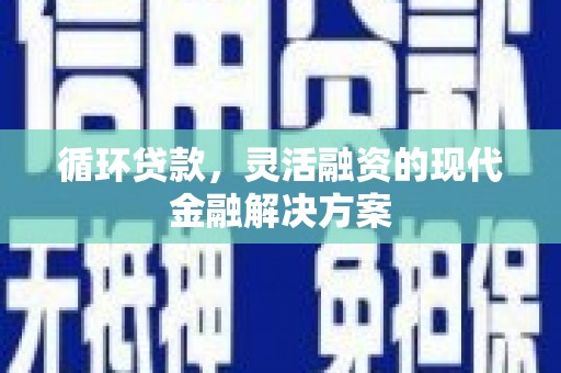 铜陵循环贷款，灵活融资的现代金融解决方案