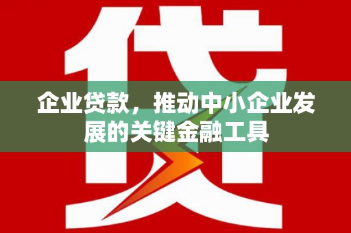 铜陵企业贷款，推动中小企业发展的关键金融工具