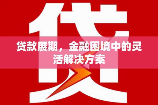 铜陵贷款展期，金融困境中的灵活解决方案