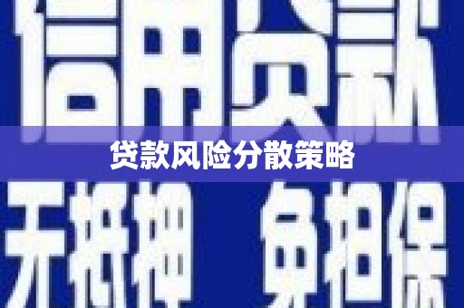 铜陵贷款风险分散策略
