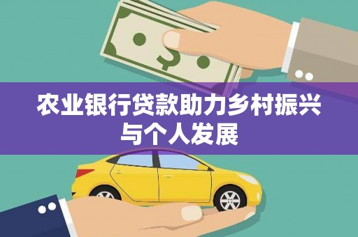 铜陵农业银行贷款助力乡村振兴与个人发展