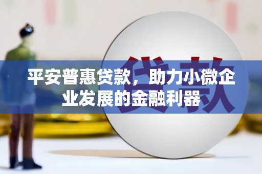 铜陵平安普惠贷款，助力小微企业发展的金融利器
