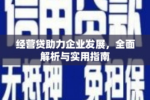 铜陵经营贷助力企业发展，全面解析与实用指南