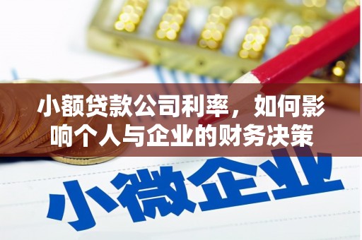 铜陵小额贷款公司利率，如何影响个人与企业的财务决策