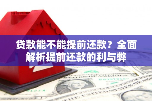 铜陵贷款能不能提前还款？全面解析提前还款的利与弊