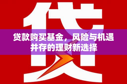铜陵贷款购买基金，风险与机遇并存的理财新选择