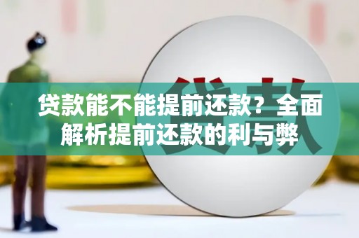 铜陵贷款能不能提前还款？全面解析提前还款的利与弊