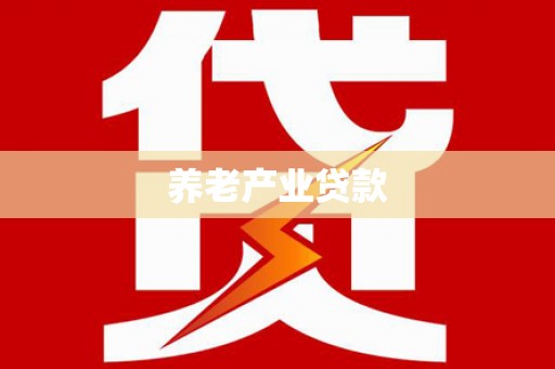 铜陵养老产业贷款