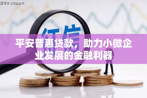 铜陵平安普惠贷款，助力小微企业发展的金融利器